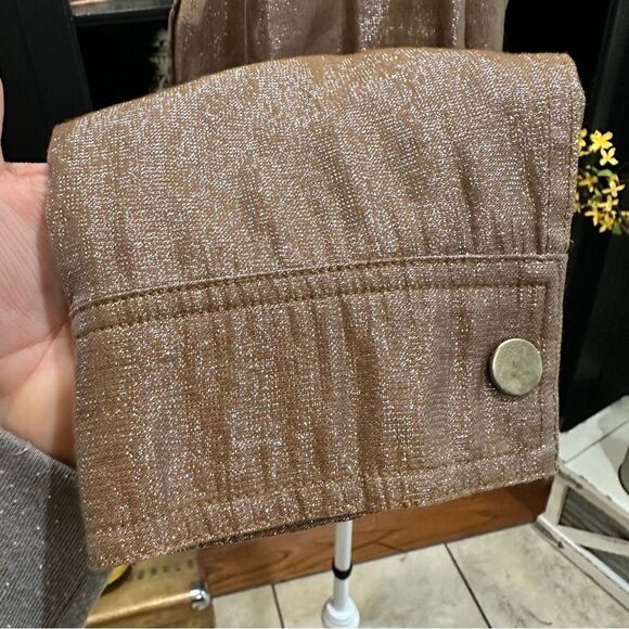 N Touch Gold Shimmer Jacket Size Large - Picture 8 of 11